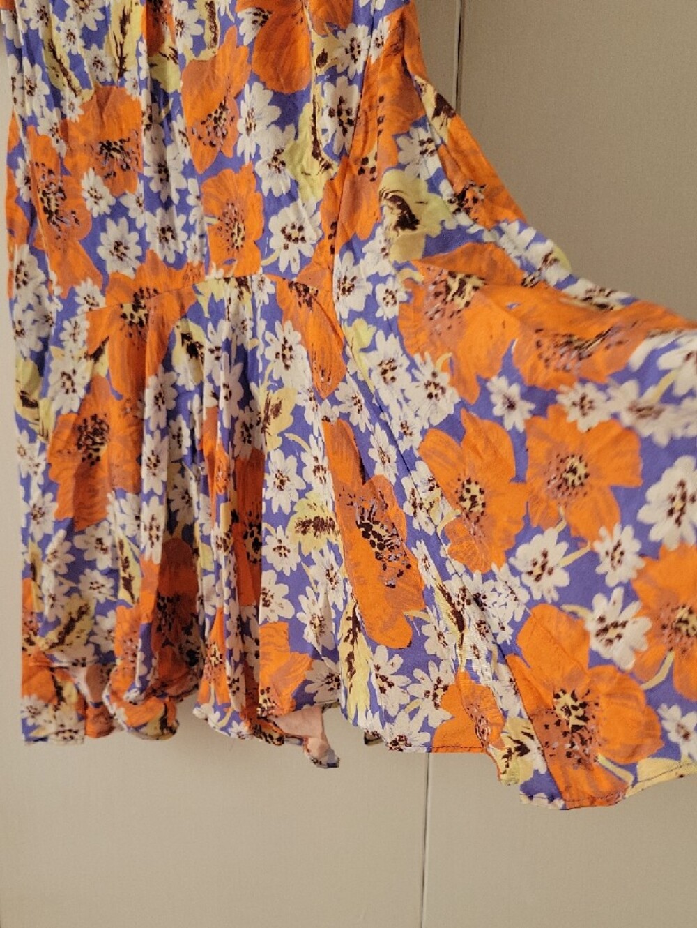 Free People Orange & Blue Floral Mini Dress - Picture 10 of 10